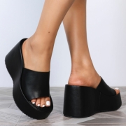 Sandale platforma - negru dama