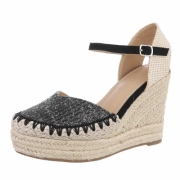 Sandale platforma - negru dama