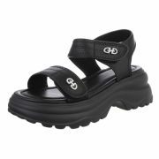 Sandale cu talpa groasa - negru dama