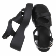 Sandale cu talpa groasa - negru dama