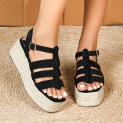 Sandale platforma - negru dama
