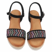 Sandale platforma - negru dama