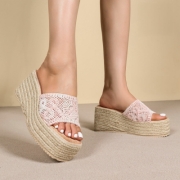 Sandale platforma - roz dama