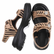 Sandale cu talpa groasa - zebra dama