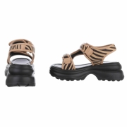 Sandale cu talpa groasa - zebra dama