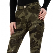 Pantaloni military - Daysie verde military dama