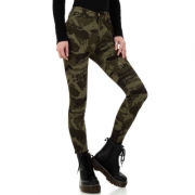 Pantaloni military - Daysie verde military dama