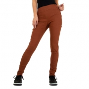 Pantaloni skinny talie inalta - Holala maro dama