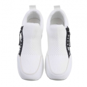 Sneakers cu platforma - alb dama