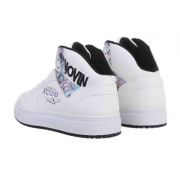 Sneakers inalti- alb negru dama