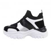 Sneakers inalti- alb-negru dama