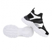 Sneakers inalti- alb-negru dama
