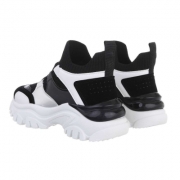 Sneakers inalti- alb-negru dama