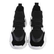 Sneakers inalti- alb-negru dama