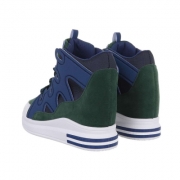 Sneakers cu platforma ascunsa - albastru dama
