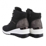 Sneakers inalti- negru dama