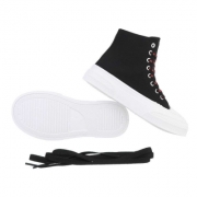 Sneakers inalti- negru dama