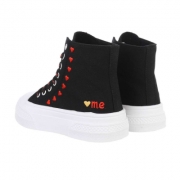 Sneakers inalti- negru dama
