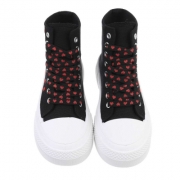 Sneakers inalti- negru dama