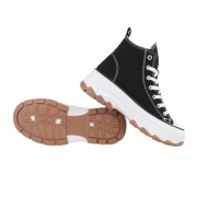Sneakers inalti- negru dama