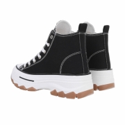 Sneakers inalti- negru dama