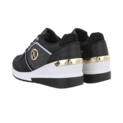 Sneakers inalti- negru dama