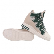 Sneakers cu platforma ascunsa - verde dama