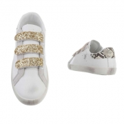 Sneakers cu arici - alb auriu dama