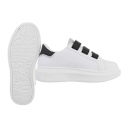 Sneakers cu talpa groasa - alb negru dama