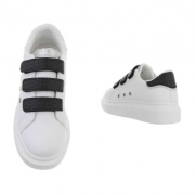 Sneakers cu talpa groasa - alb negru dama