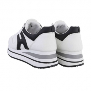Sneakers platforma - alb negru dama