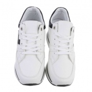 Sneakers platforma - alb negru dama