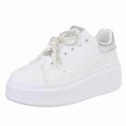 Sneakers platforma - argintiu dama