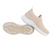 Pantofi sport fara siret - bej dama