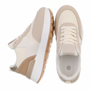 Sneakers cu talpa groasa - bej dama