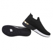 Sneakers cu strasuri - negru dama