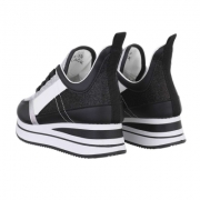 Sneakers cu platforma - negru dama