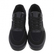 Pantofi sport talpa groasa - negru dama