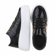 Sneakers cu talpa groasa - negru dama