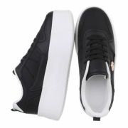 Sneakers cu platforma - negru dama