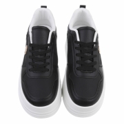Sneakers cu platforma - negru dama