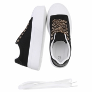 Sneakers cu talpa groasa - negru dama
