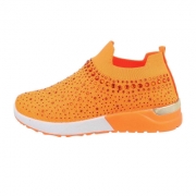 Sneakers cu strasuri - portocaliu dama