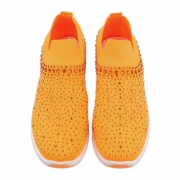 Sneakers cu strasuri - portocaliu dama
