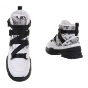 Sneakers cu platforma - alb dama