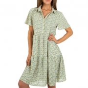 Rochie scurta de vara cu imprimeu - JCL   verde dama