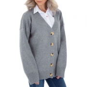 Cardigan - JCL marime universala   gri dama