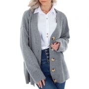 Cardigan - JCL marime universala   gri dama