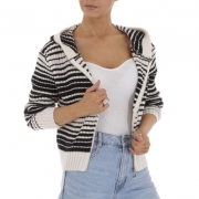 Pulover cu gluga - alb dama