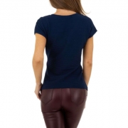 Bluza decoltata - albastru dama